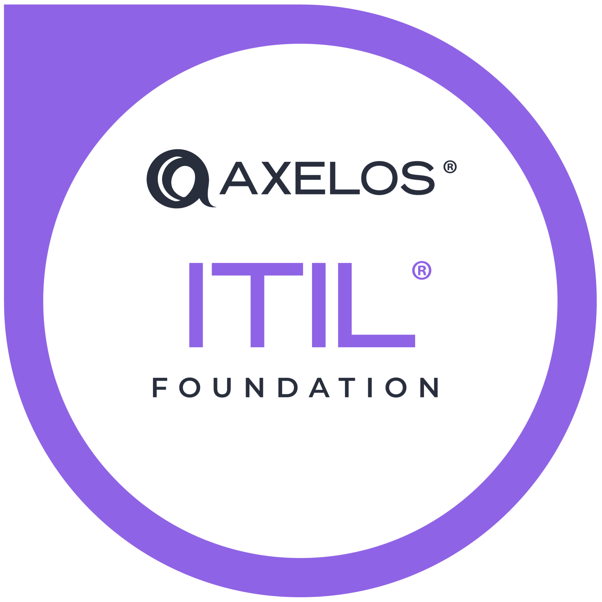 Badge da certificação ITIL® Foundation Certificate in IT Service Management